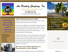 Tablet Screenshot of aceprintingmaui.com